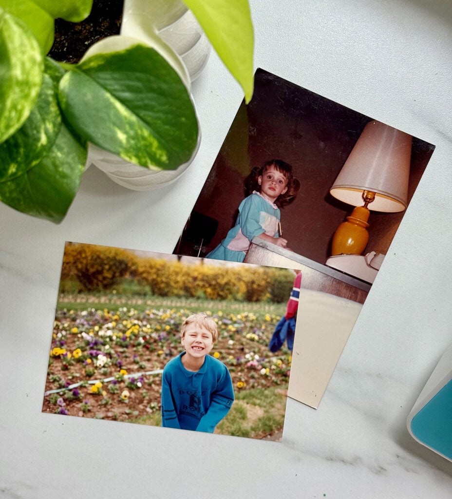 Old Photos Of John And Sherry On Table