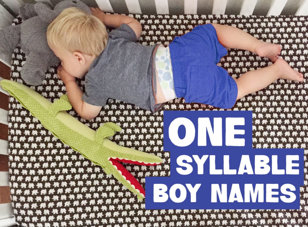 One Syllable Boy Names Boy Sleeping In Crib