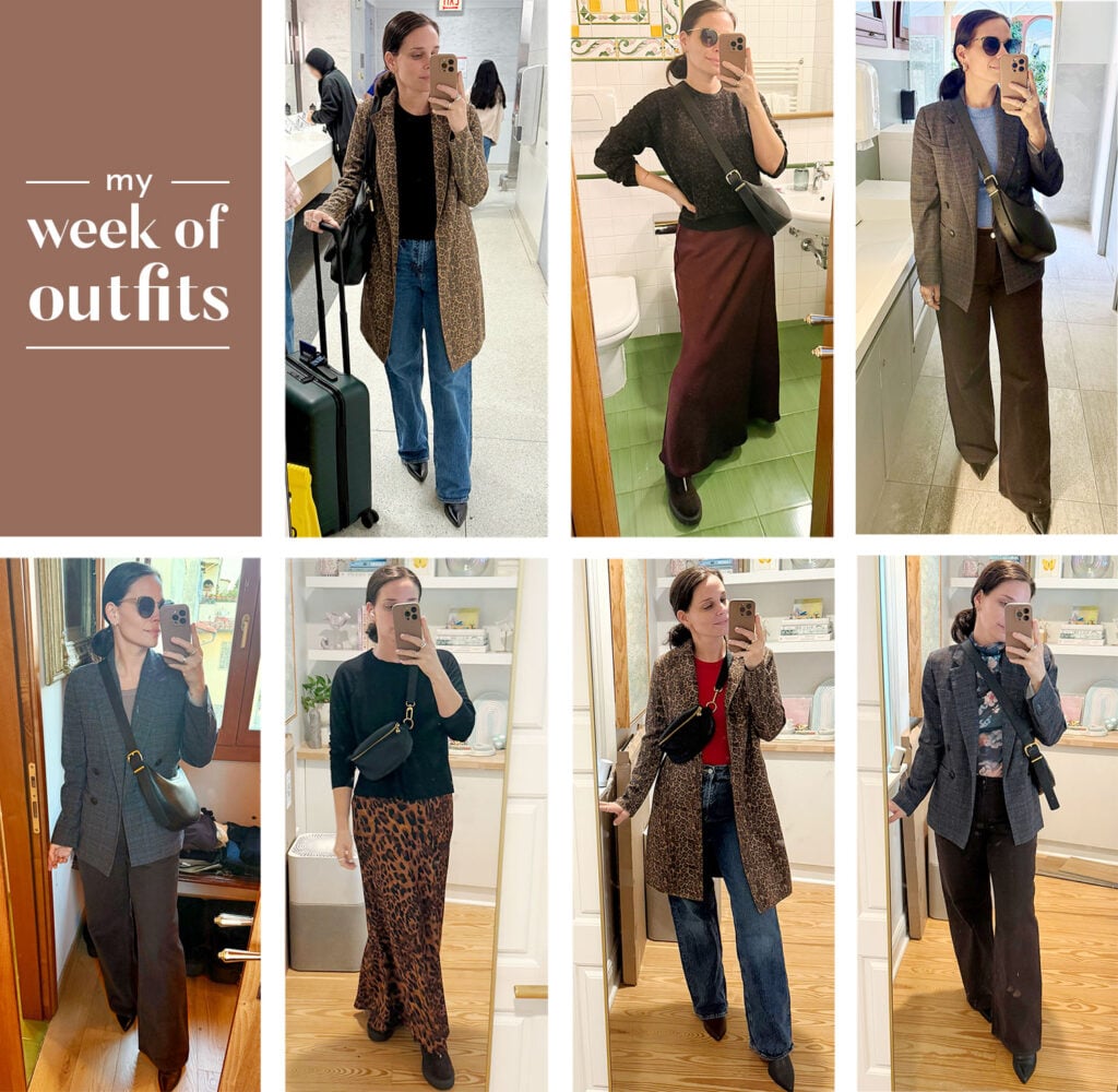 italty-travel-outfit-grid-1024x1000-1 Seven Outfits Worn On Italy Trip In Grid