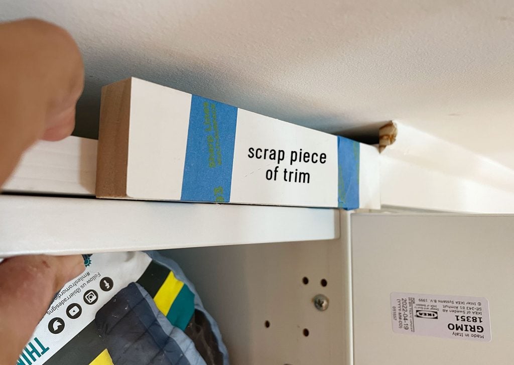 bedroom-pax-wardrobe-trim-diagram-front-1024x727-1 Scrap Piece Of Trim Taped To Backer Piece To Find Placement