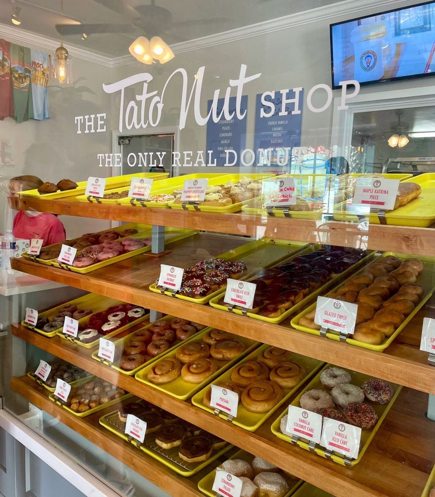 ocean-springs-tatonut-donut-interior-898x1024-1 Display of Tato Nut Shop Donuts In Ocean Springs Mississippi