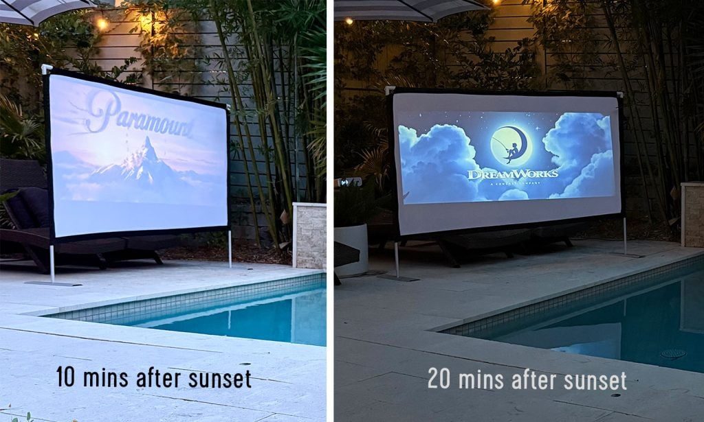 outdoor-movie-night-darkness-change-1024x615-1 Outdoor screen projection in low light after sunset and full darkness after sunset