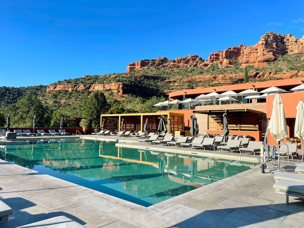 Hotel Pool At Enchantment Resort In Sedona Arizona