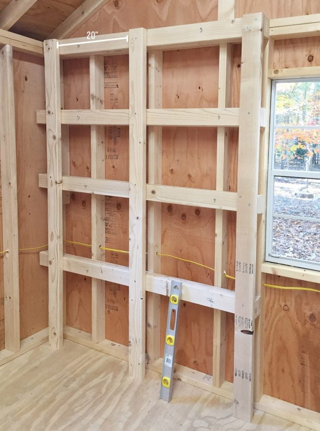 shed-storage-wood-shelves-verticals-attached-650x876-1 shed storage ideas vertical supports added to wood shelves