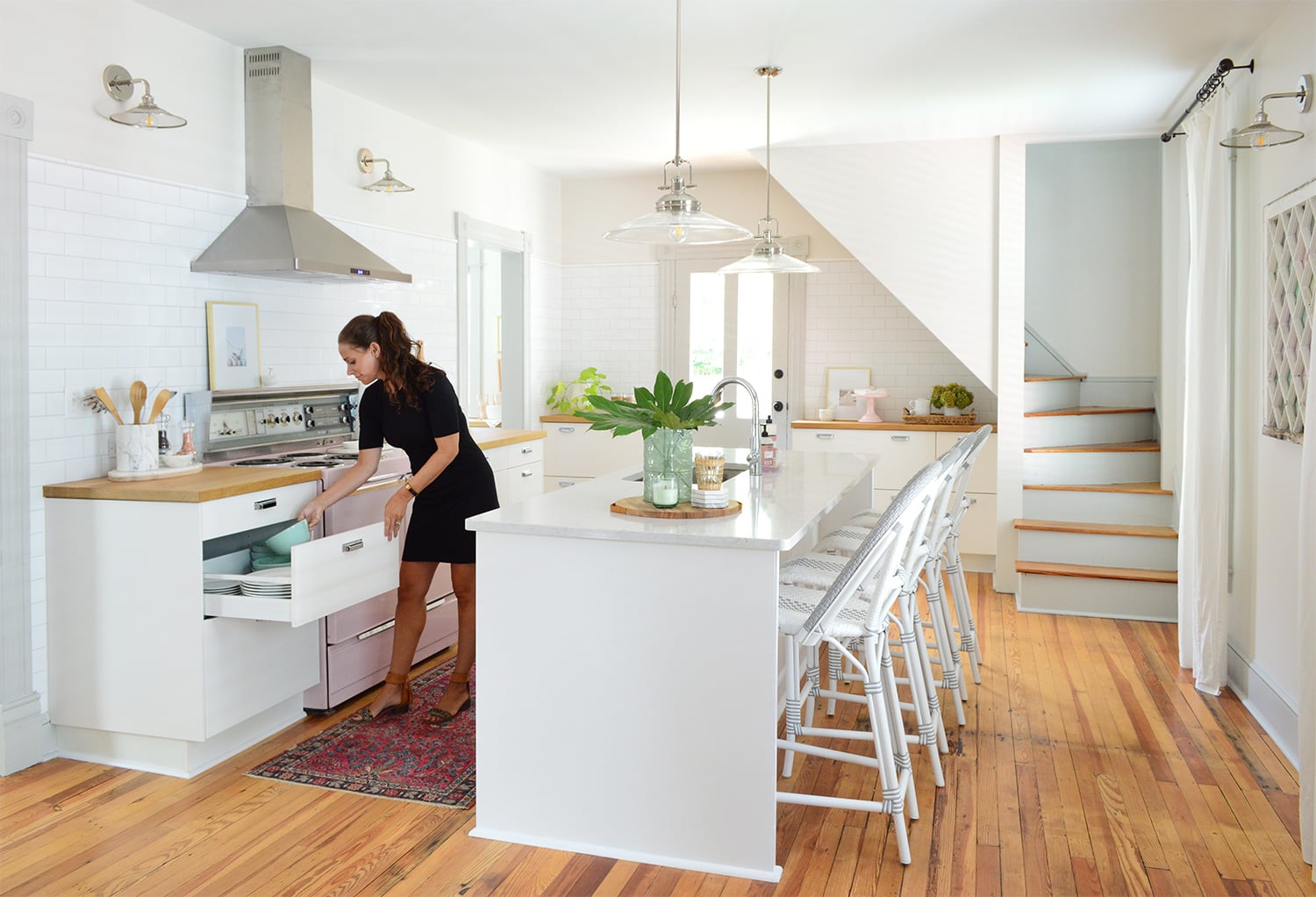 beach-house-kitchen-organization-full-kitchen-with-sherry Beach House Kitchen With Ikea Cabinets Sherry Standing Loading Lower Drawer
