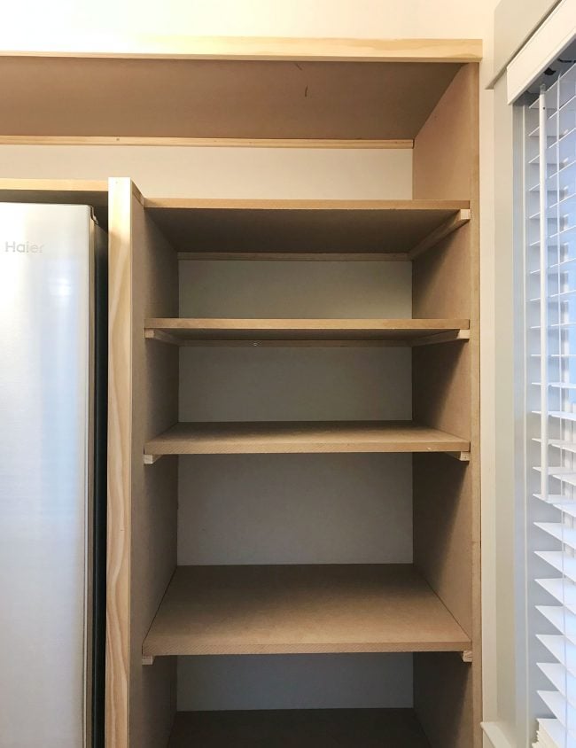 beach-house-pantry-side-shelves-in-650x844-1 pantry shelves added on side of walk-in pantry