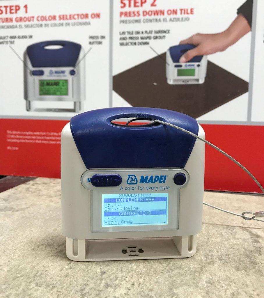 best-grout-color-mapei-selector-tool-907x1024-1 Mapei color selector tool scanning sample tile with grout selection suggestions