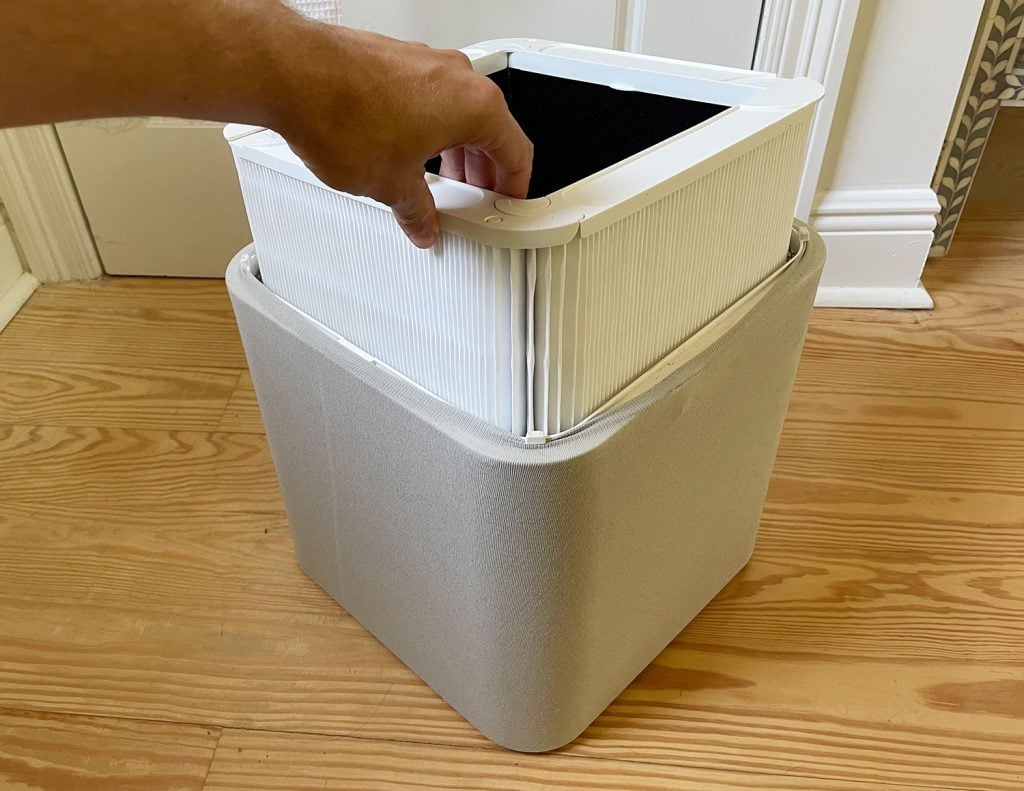 blueair-blue-air-purifier-filter-insert-1024x791-1 Inserting New Clean Air Filter Into Blueair Blue 211 Air Purifier