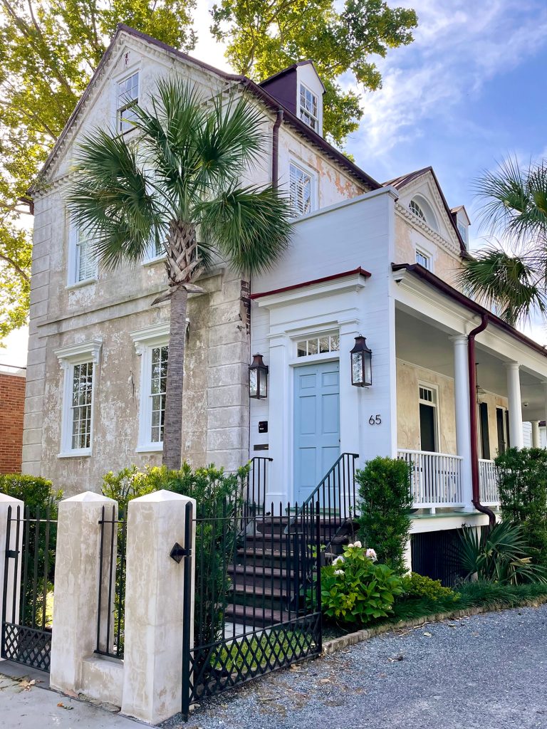 charleston-south-carolina-historic-building-with-side-porch-768x1024-1 Historic home in Charlestown South Carolina Cannon Street