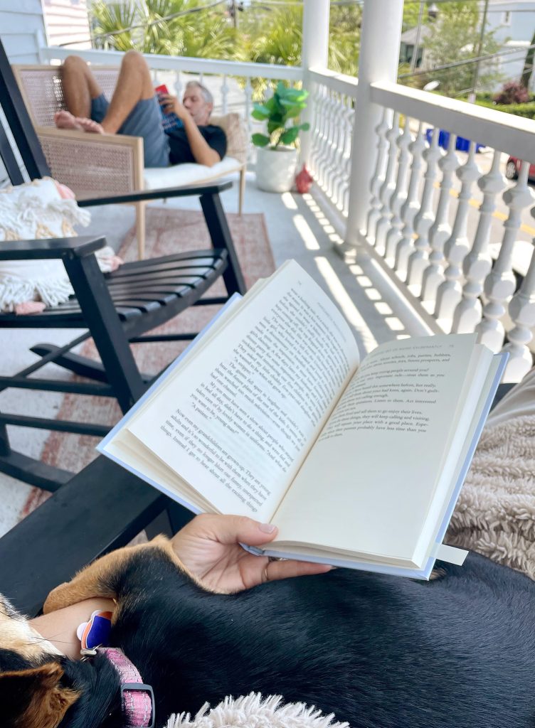 charleston-south-carolina-reading-on-porch-752x1024-1 John And Sherry Reading On Porch of Airbnb In Charleston South Carolina