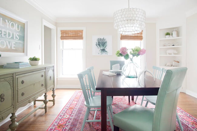 diningroomafter1 young house love bright modern dining room makeover home decor