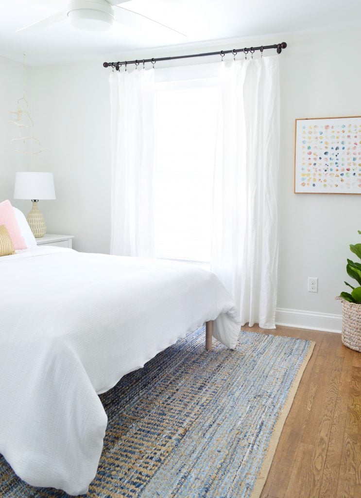 duplex-bedroom-blue-side-front-vertical-after-743x1024-1 Blue Brown Cream Knotted Woven Rug In Duplex Front Bedroom