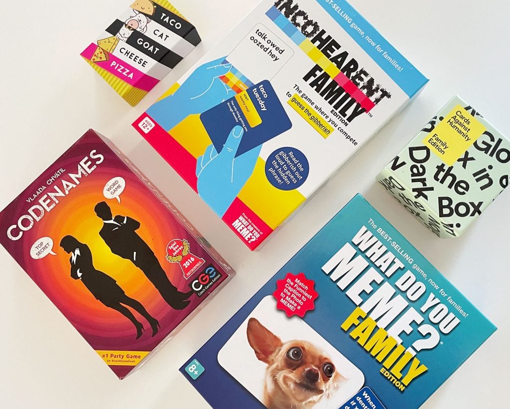favorite-family-board-games-group-party-games-1024x822-1 Best Party Board Games Codenames Taco Cat Goat Cheese Pizza Incohearant Family Cards Against Humanity Family What Do You Meme Family