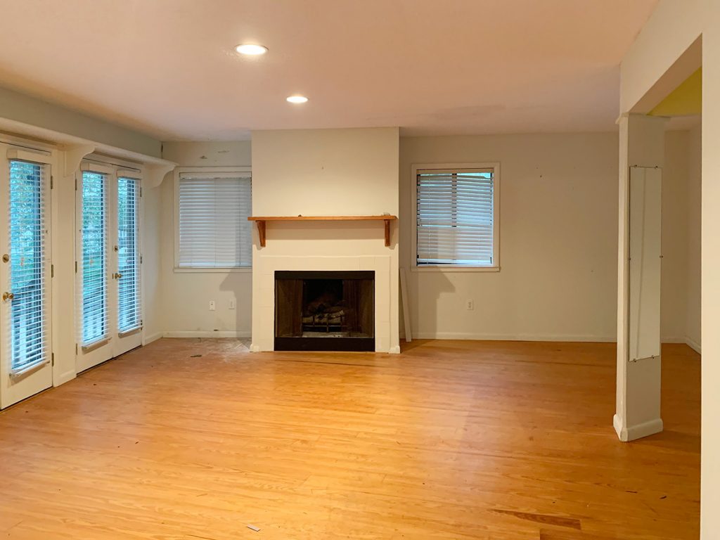 florida-before-master-bedroom-fireplace-side-1024x768-1 Before photo of bedroom with fireplace and blinds on windows