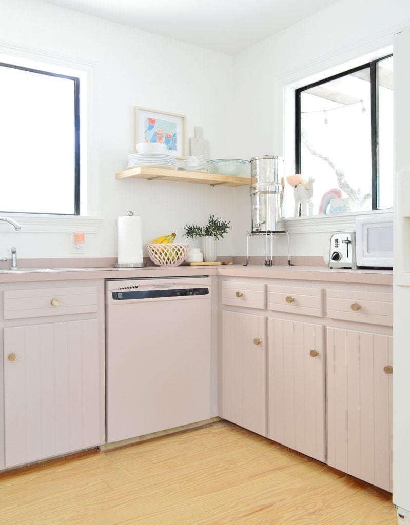 florida-kitchen-painted-cabinets-dishwasher-angle-799x1024-1 Before Photo Of Kitchen With Corner Cabinets Under Window Before Doorway Was Added