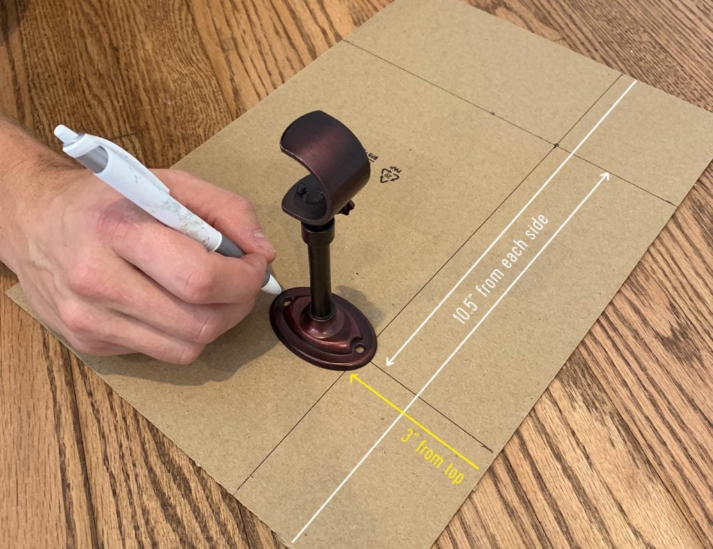 hanging-curtain-rods-marking-template-1024x789-1 Marking lines on cardboard to make a curtain rod hanging template