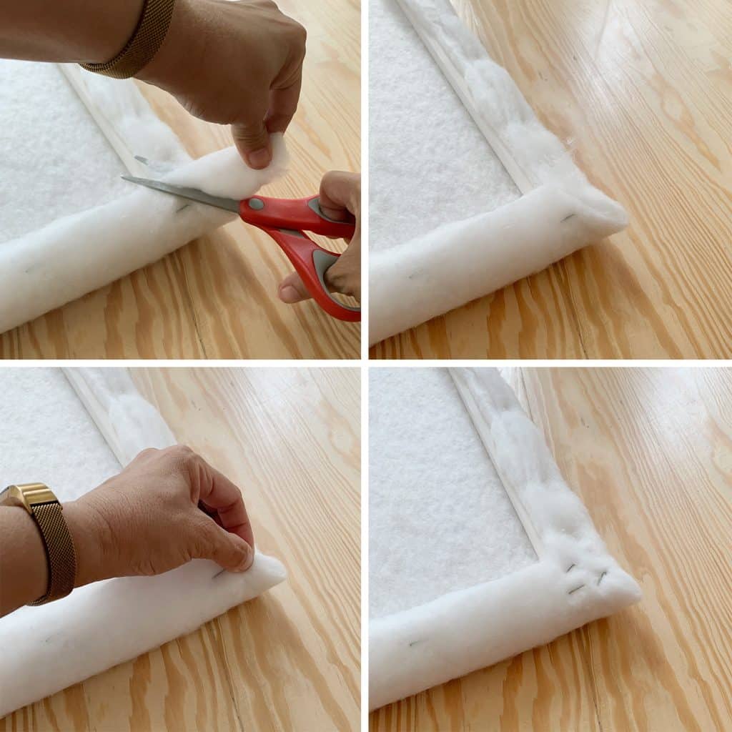 headboard-diy-folding-corner-1024x1024-1 Step-by-step details of stapling and folding corner of fabric batting for DIY headboard project