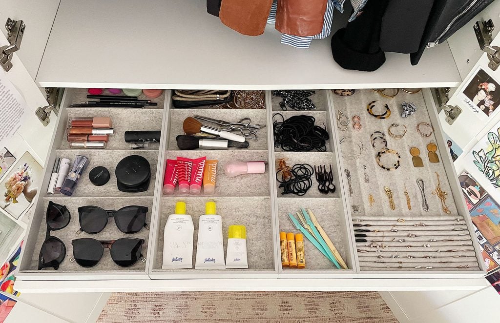 ikea-pax-closet-organization-jewelry-overhead-1024x662-1 Ikea Pax Wardrobe Closet Jewelry Organizing Tray