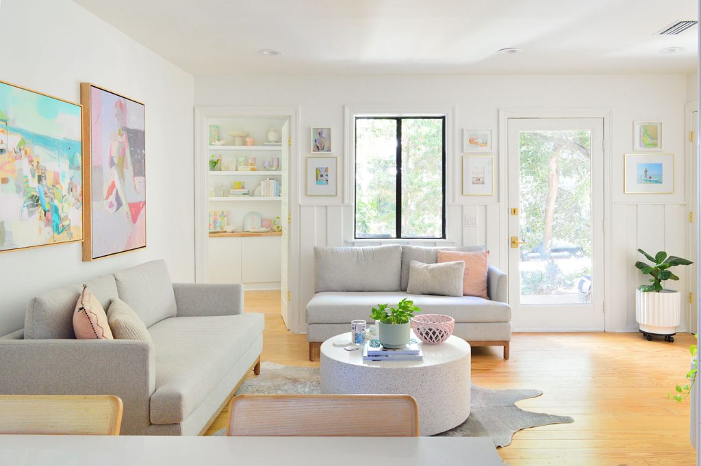 kitchen-sitting-area-two-loveseats-toward-door-1024x681-2 Kitchen Sitting Area With Two Gray Pottery Barn Loveseats
