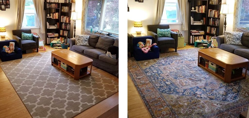 magic-rug-before-after-homesteadathomeinstead-1024x487-1 Reader Submitted Photo Of Before And After With New nuLoom Medallion Magic Rug