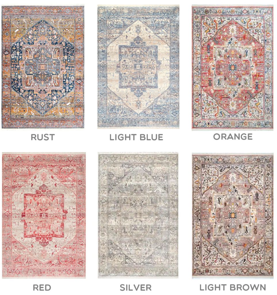 magic-rug-colro-options-963x1024-1 Colorways That nuLoom Medallion Rug Is Available In | Rust | Light Blue | Orange | Red | Silver | Light Brown