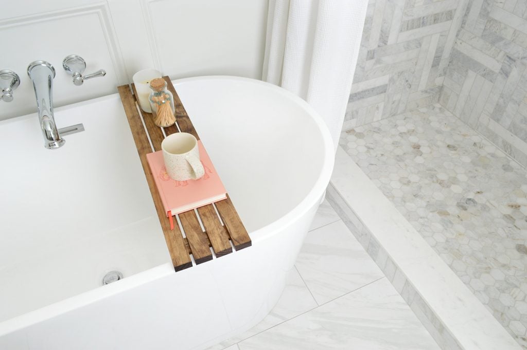 marble-master-bathroom-tile-assortment-with-tub-1024x681-1 Overhead view of bathtub in marble bathroom