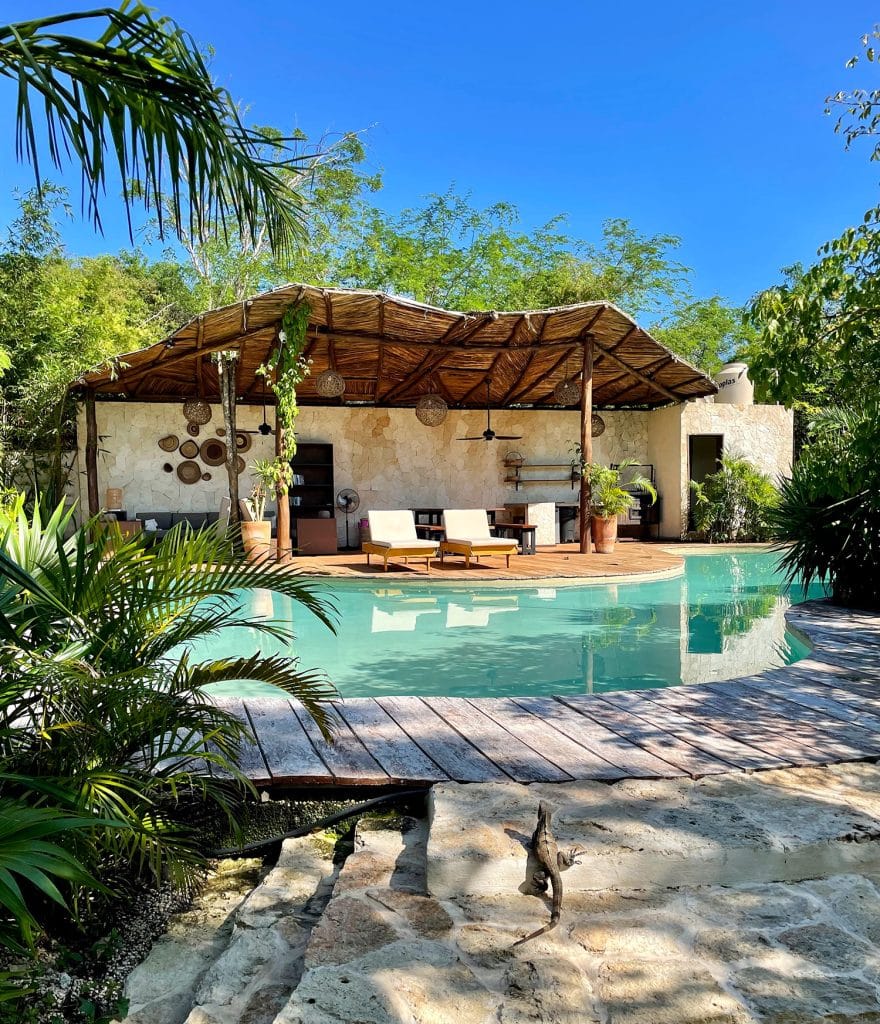 mexico-with-kids-arkah-akumal-pool-with-lizard-1-880x1024-1 Pool At Arkah Airbnb In Akumal Mexico