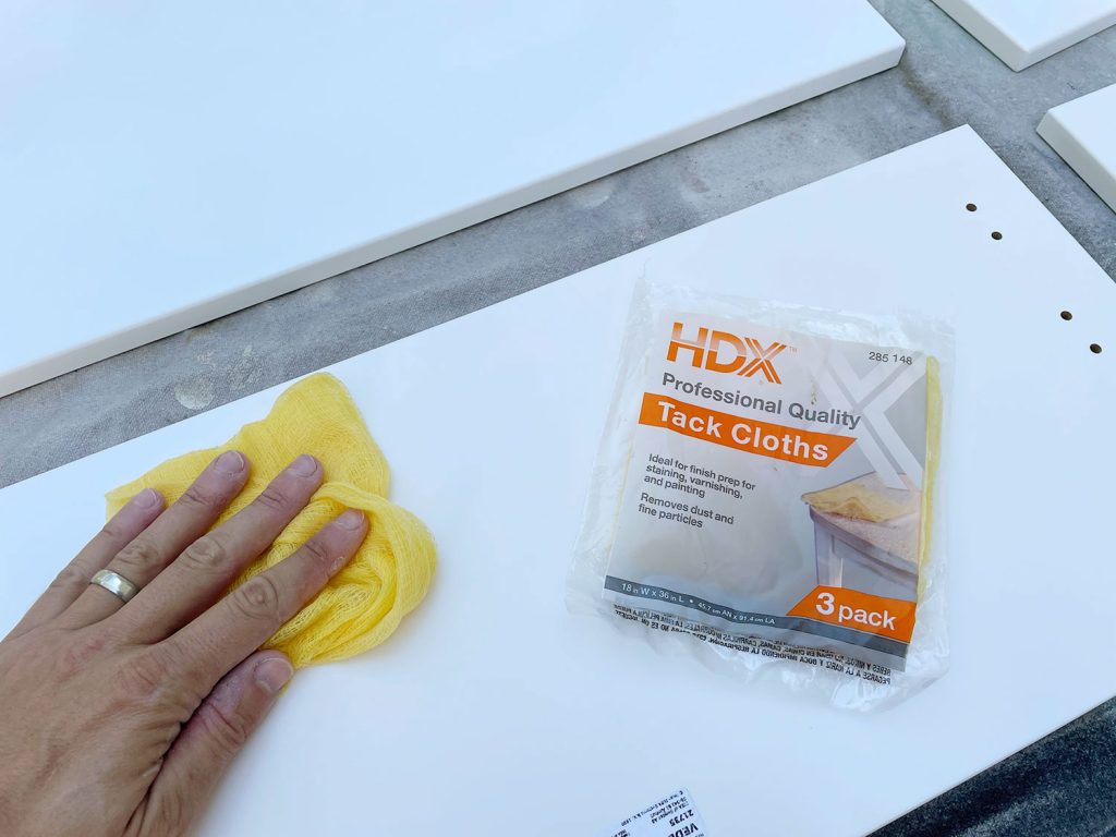 painting-ikea-cabinets-dust-off-tack-cloth-1024x768-1 Wiping Dust Off White Cabinet Door With Tack Cloth