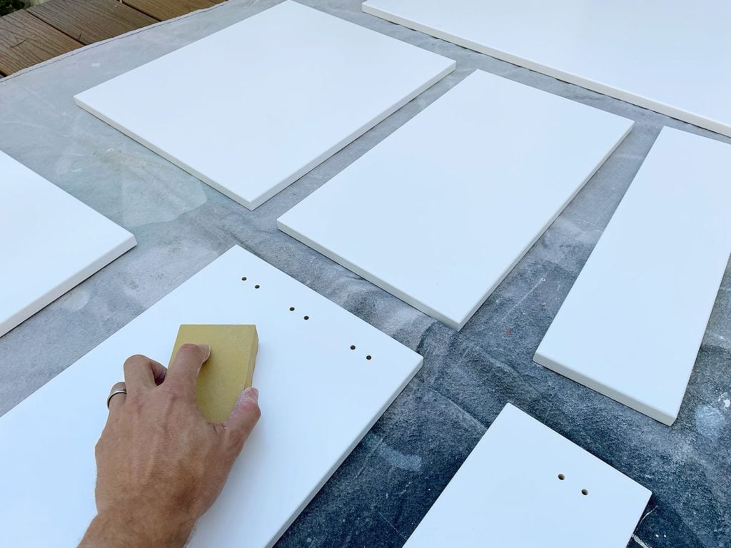 painting-ikea-cabinets-sanding-roughing-finish-1024x768-1 Sanding Block On Cabinet Door To Rough Up Finish
