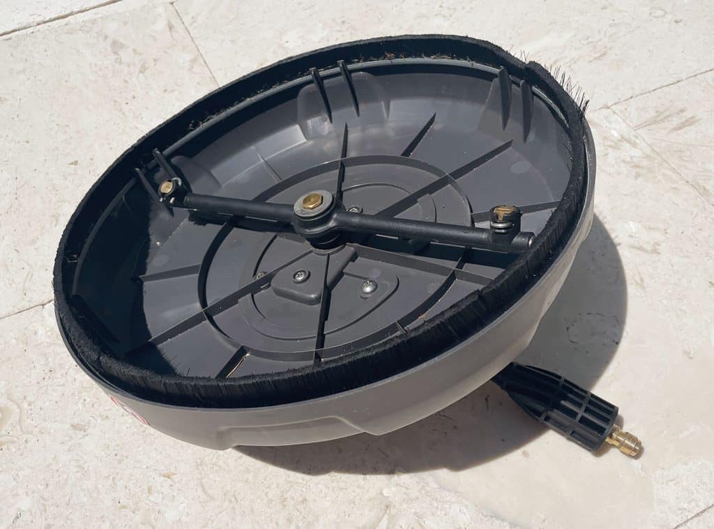 pressure-washing-101-12-inch-surface-attachment-upside-down-1024x759-1 Underside of 12 Inch Surface Attachment For Ryobi Electric Pressure Washer