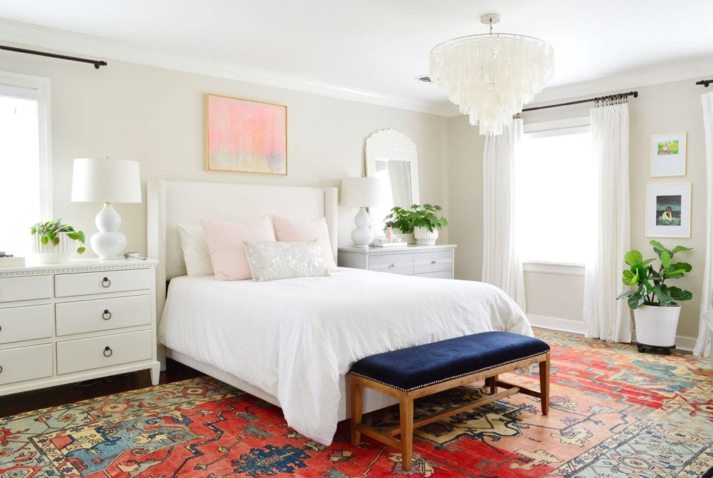 simply-white-trim-traditional-bedroom-1024x687-1 Traditional Bedroom With Greige Walls And Simply White Trim