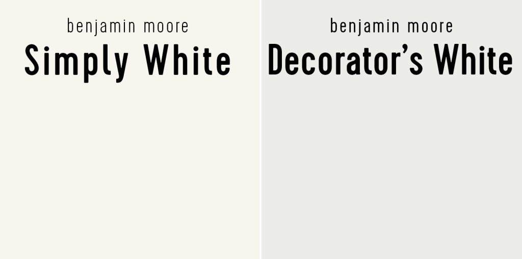 simply-white-vs-decorators-white-1024x508-1 Benjamin Moore Simply White vs Decorator's White