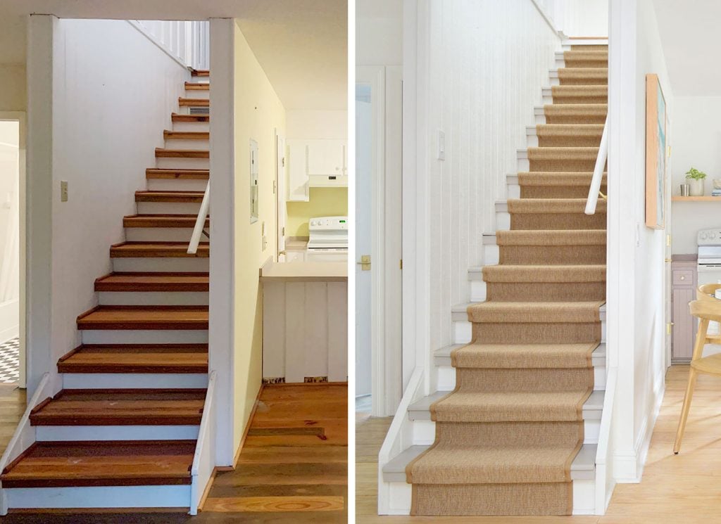 sisal-stair-runner-before-and-after-1024x745-1 Before And After Sisal Stair Runner Installation