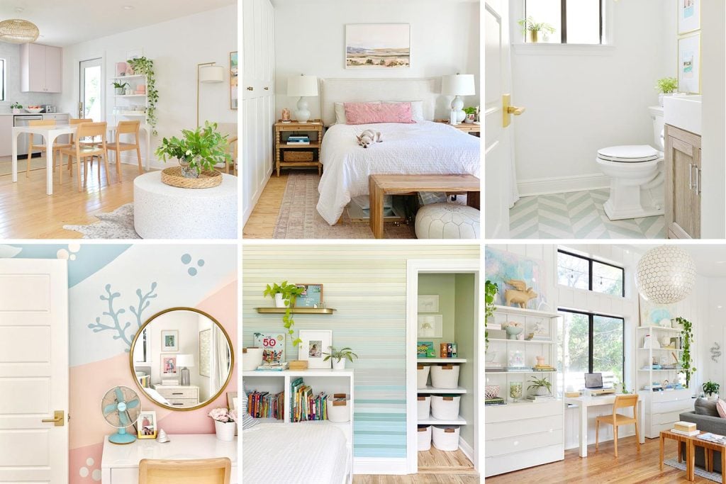 six-rooms-in-smaller-fl-house-1024x683-1 Collage Of Six Rooms In Beachy Florida Small Home