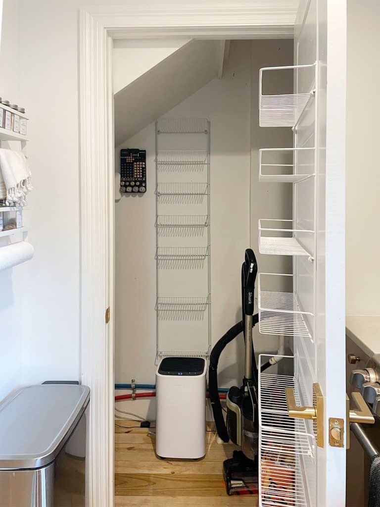 utility-closet-midway-wire-shelves-768x1024-1 During Photo Of Utility Closet With Wire Shelving Emptied