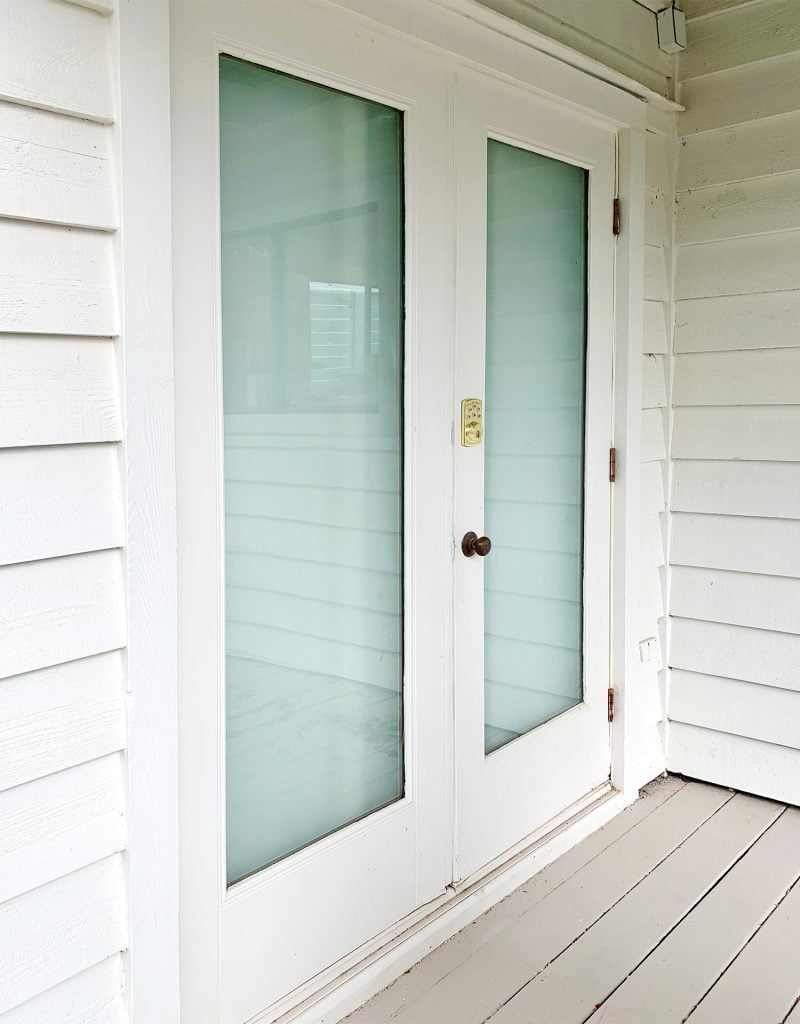 bedroom-extra-doors-from-outside-800x1024-1 French doors viewed from outside that have been drywalled over