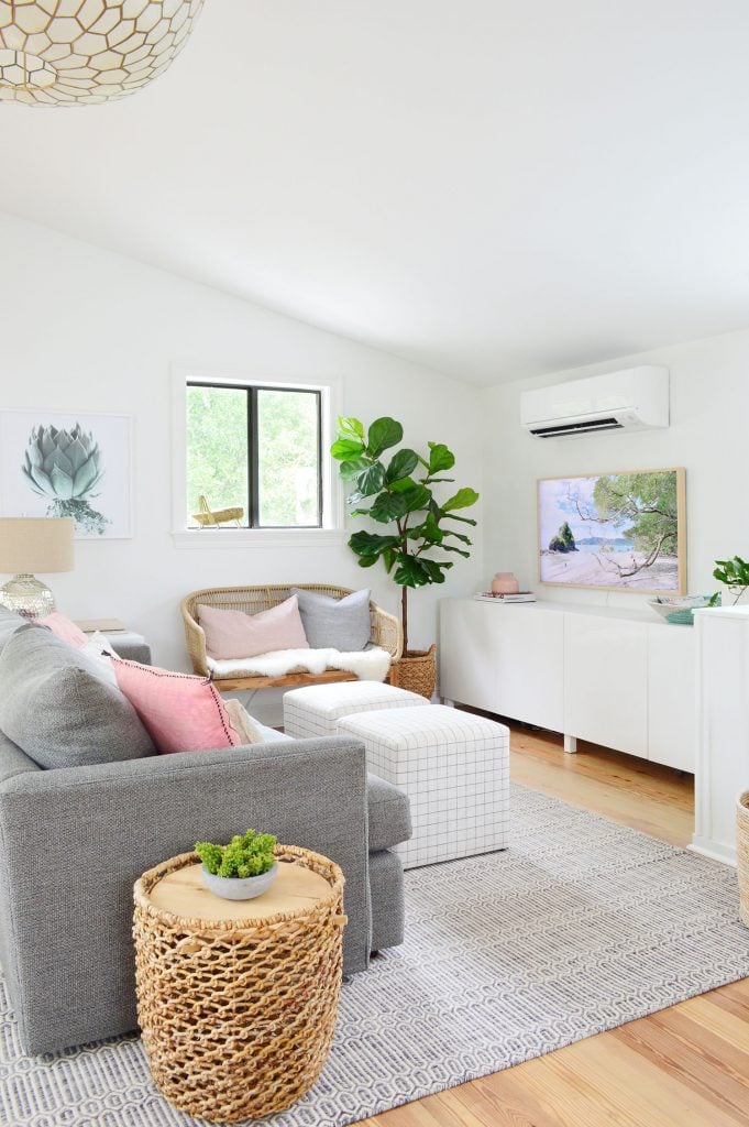besta-cabinets-family-room-vertical-681x1024-1 Living Room With Vaulted Ceiling With Ikea Besta Storage Under TV