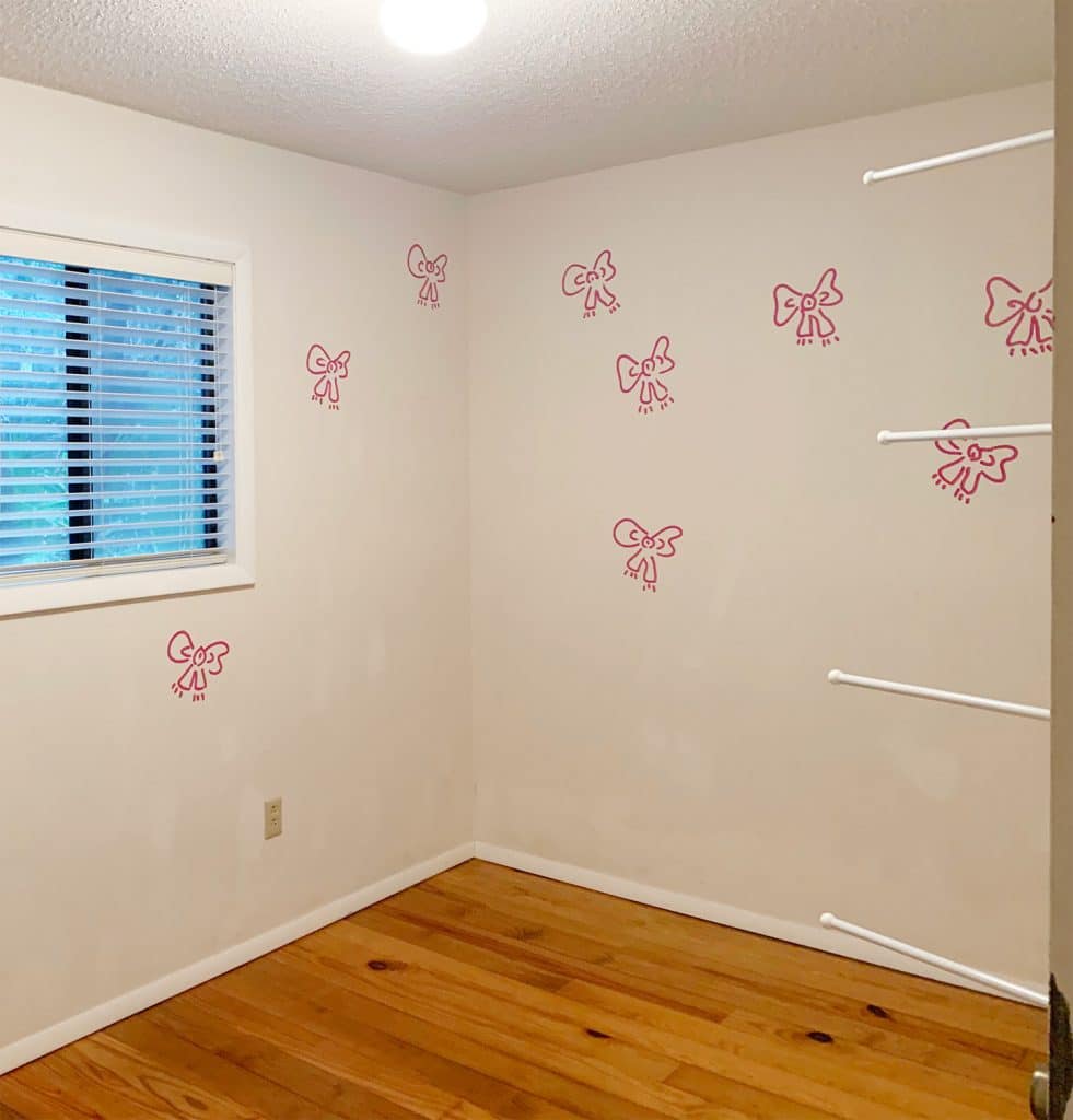 boys-bedroom-florida-before-981x1024-1 Before Photo Of Boys Room Showing Small Window And Paint Bow Artwork On White Walls