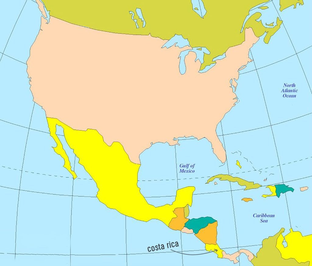 costa-rica-vacation-map-1024x874-1 Costa Rica On World Map