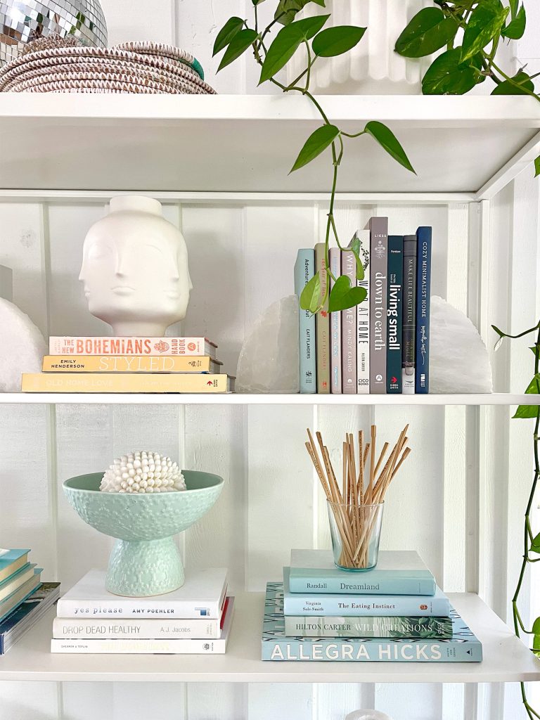 family-room-bookshelf-vertical-wider-shot-768x1024-1 Detail Of Ikea Fjalkinge Shelf Bookcase With Styled Books And Decorative Objects