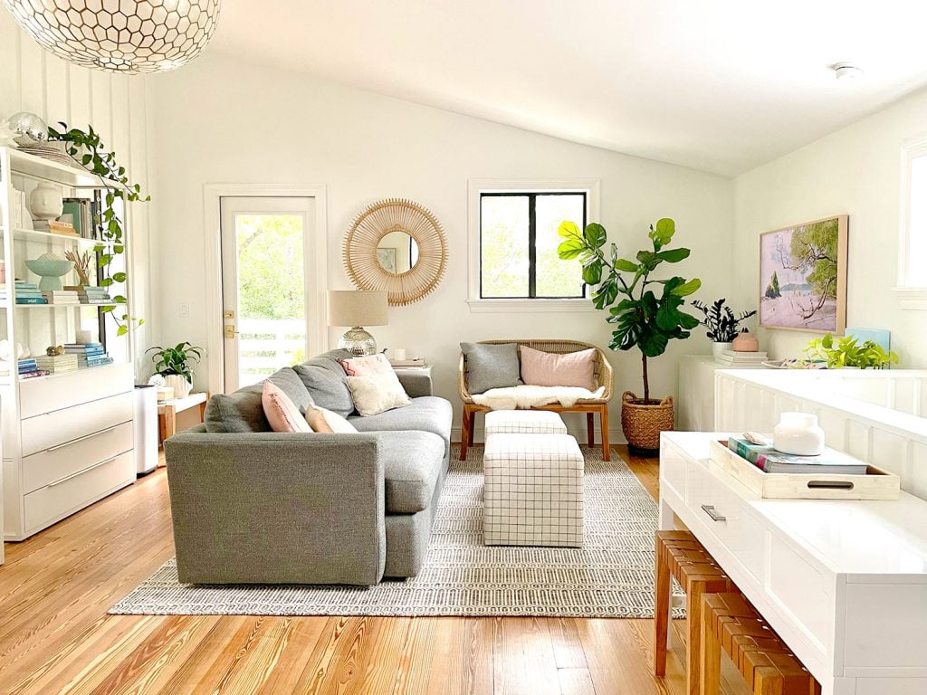 family-room-sofa-side-of-the-room-wide-1024x768-1 Wide View Of Upstairs Family Room With White Walls And Vaulted Ceiling With Plants