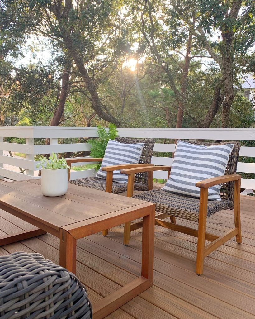 florida-deck-lounge-chairs-with-sun-819x1024-1 Sun Peeking Through Trees Above Deck Lounge Chairs