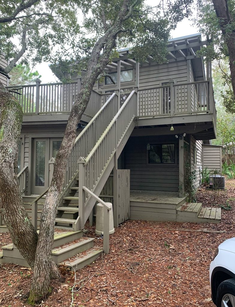 florida-house-exterior-before-staircase-784x1024-1 Before photo of side of house painted brown and with stairs