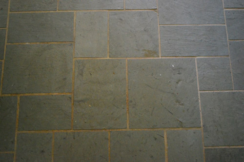 grout1 old discolored dirty grout lines on slate tile entryway floor