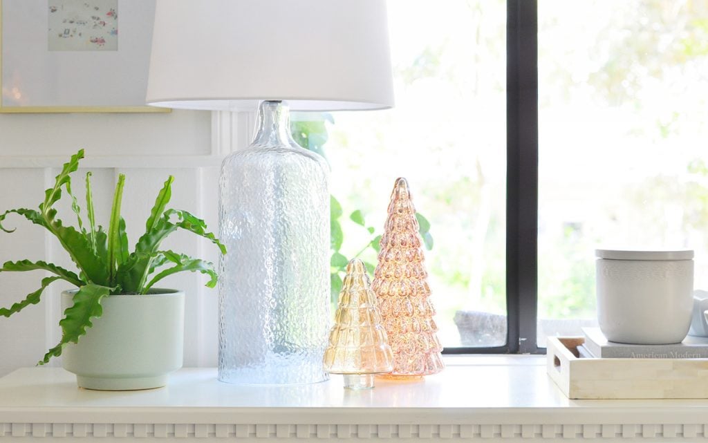 holiday-decor-2020-entry-table-1024x641-1 Lighted Glass Christmas Trees On Entry Tabletop