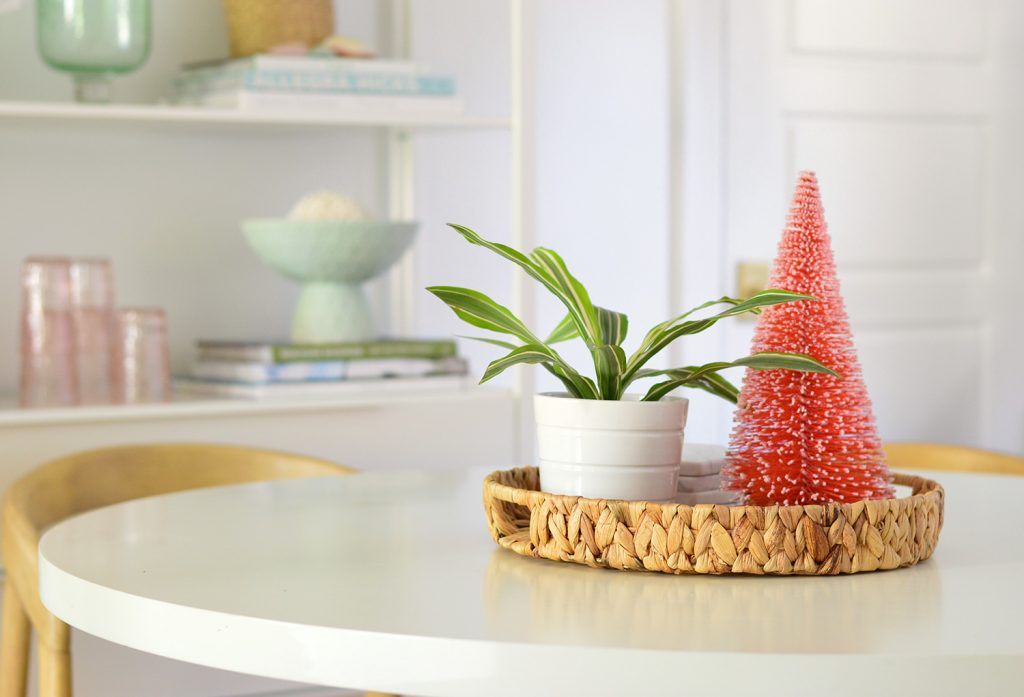 holiday-decor-2020-kitchen-table-bottlebrush-tree-1024x697-1 Breakfast Tabletop With Red Bottlebrush Christmas Tree