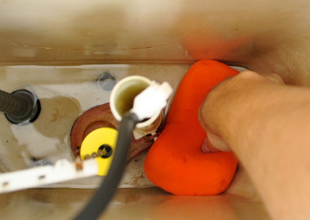 install-a-toilet-soaking-water-up-with-sponge-1024x729-1 Sponge Soaking Up Water In Toilet Bowl Tank