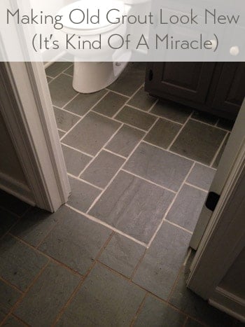 making-old-grout-look-new how to make discolored dirty grout between tiles look clean and new