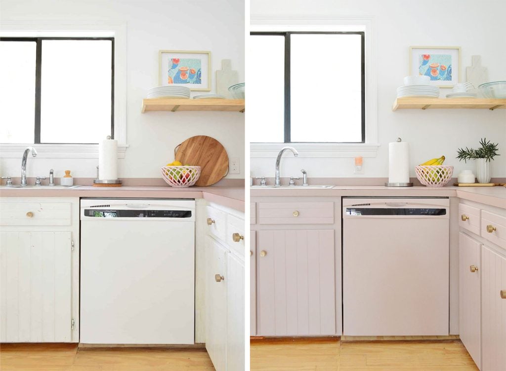 painting-kitchen-cabinets-before-after-already-painted-1024x752-1 Before And After Of Painted Kitchen Cabinets White To Pink