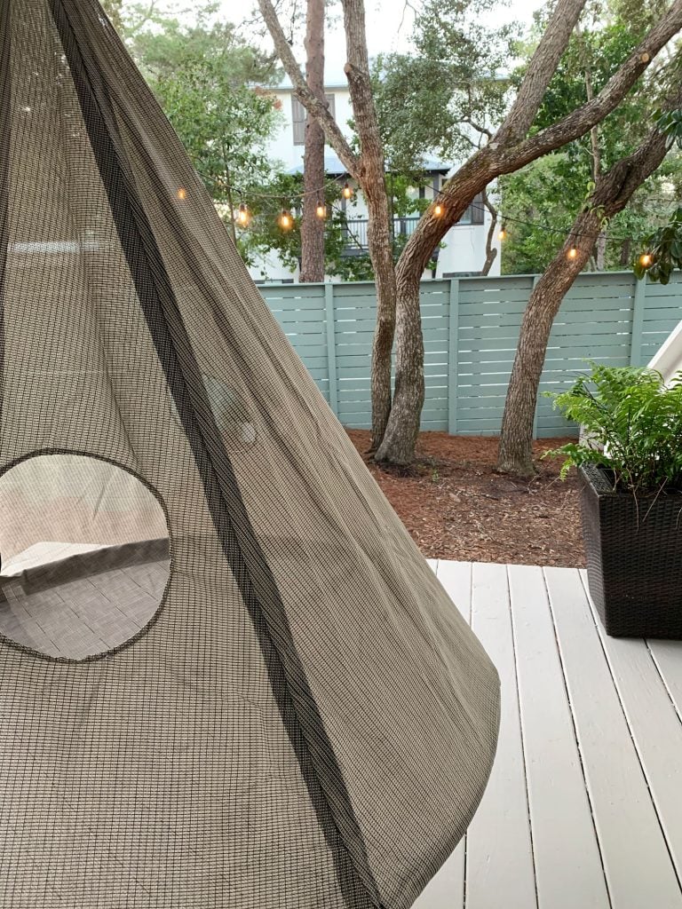 side-porch-swing-fabric-detail-768x1024-1 Detail of netted side of hanging porch tent